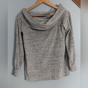 LOFT Heather Gray Cowl Neck Sweater - Women's‎ XS